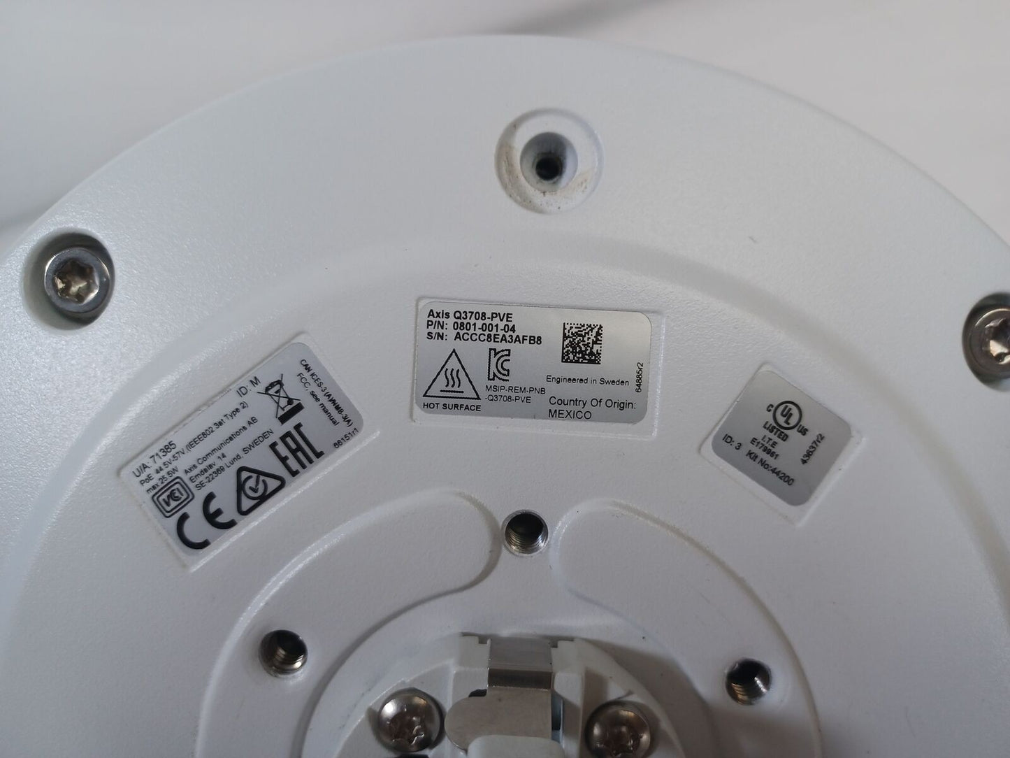 AXIS Q3708-PVE Panoramic Vandal Resistant Outdoor Network IP Camera (0801-001)