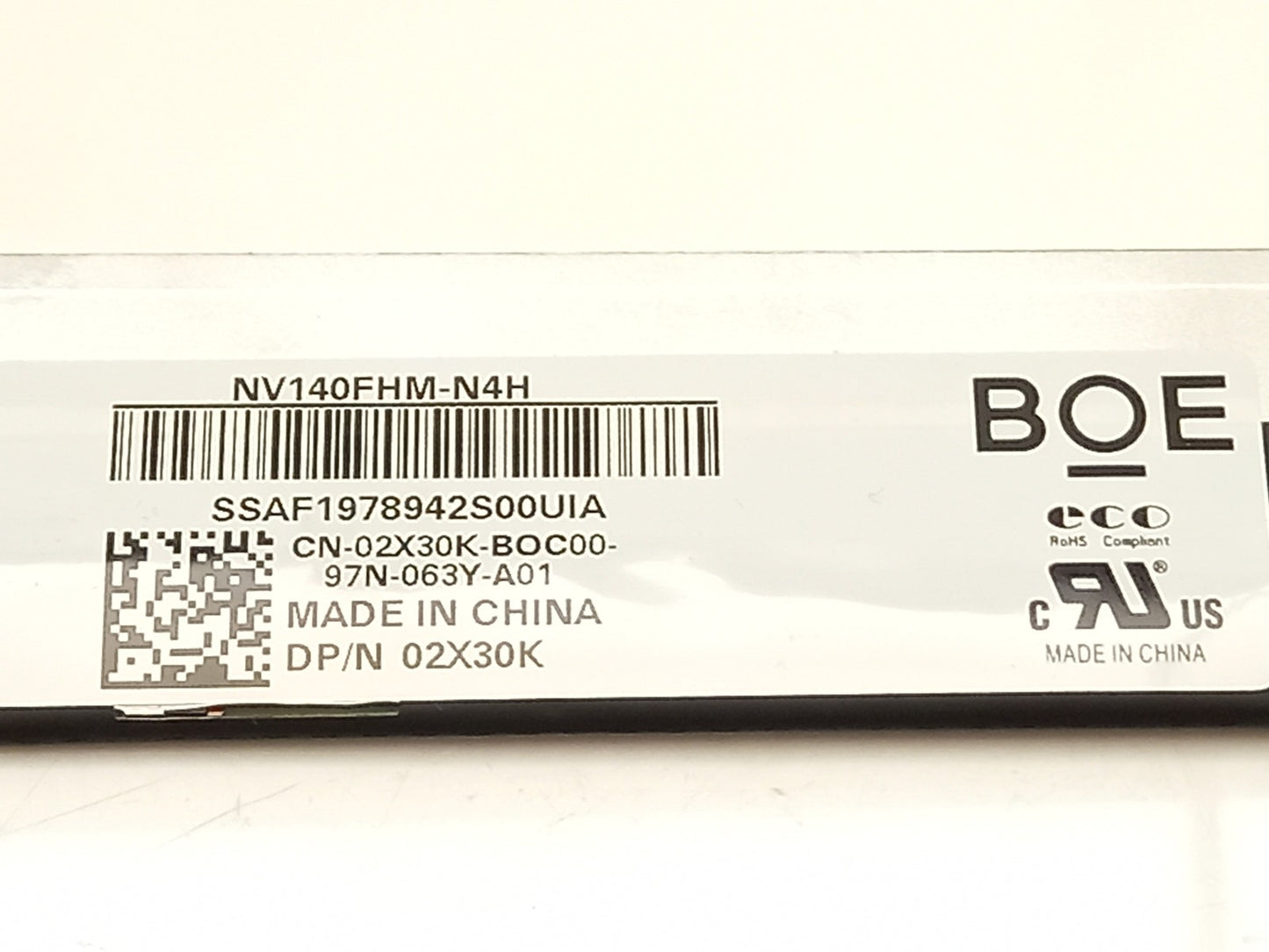 BOE NV140FHM-N4H 14" Laptop LCD Display Panel