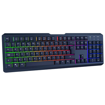 CiT Rainbow USB RGB Gaming Keyboard And Mouse Headset Pad Combo Set