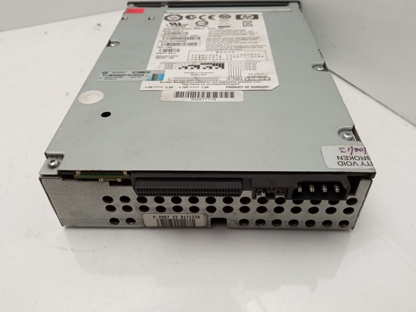 HP StorageWorks Ultrium 1760 LTO-4 SAS Tape Drive EH921-60005 465791-001