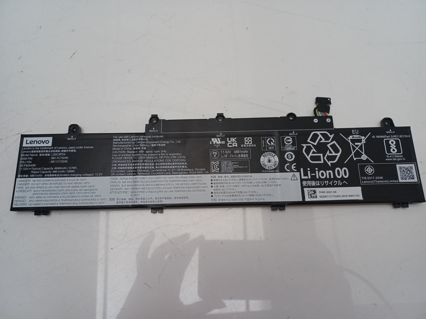 Lenovo 57Wh 11.52V 4948mAh Replacement Laptop Battery L20C3PD4