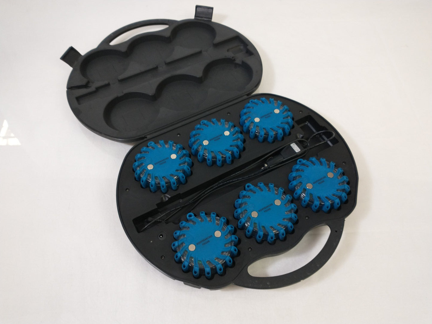 Nightsearcher Pulsar Blue Rechargeable Hazard Warning Light - Set Of 6