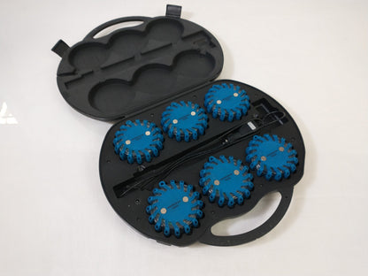 Nightsearcher Pulsar Blue Rechargeable Hazard Warning Light - Set Of 6