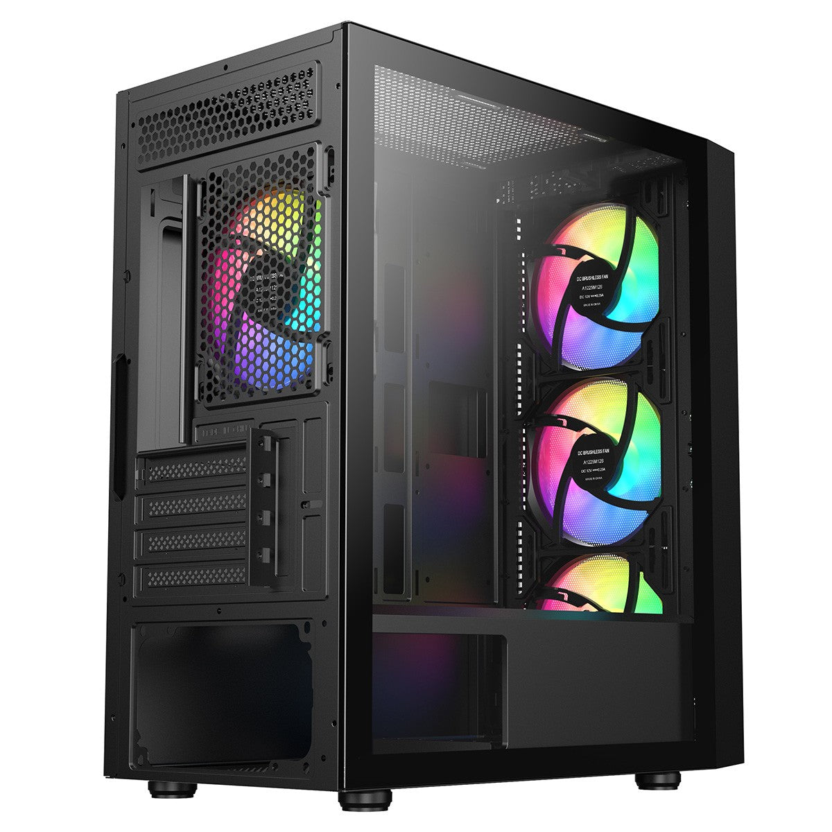 CiT Luna Airflow Micro-ATX Black PC Gaming Case Mesh Front Panel ‎CIT-LUNA-BLK