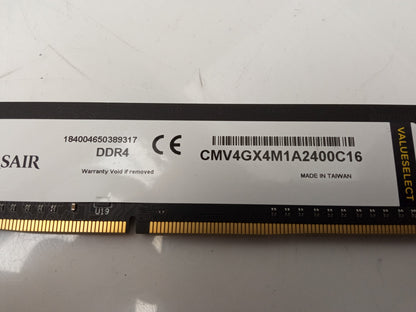 Corsair Value 4GB (1x4GB) 2400 MHz DDR4-2400 PC4-19200 RAM CMV4GX4M1A2400C16