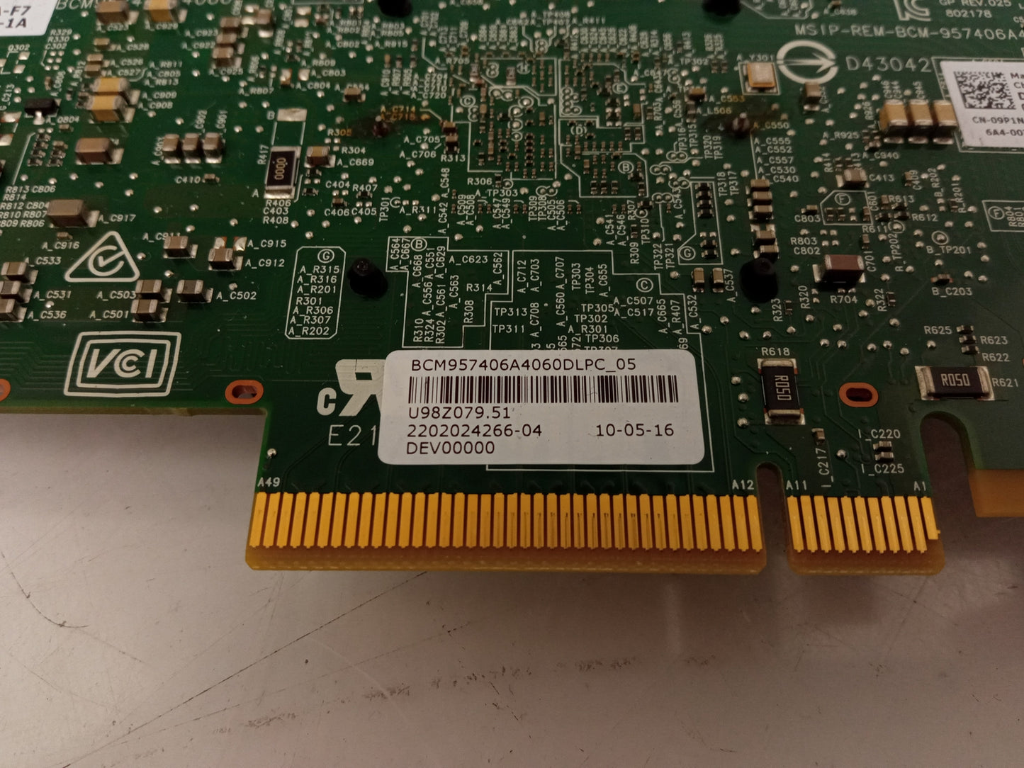 Dell Broadcom 57406 Dual Port 10GbE PCIe Low Profile Network Card 09P1N8 9P1N8