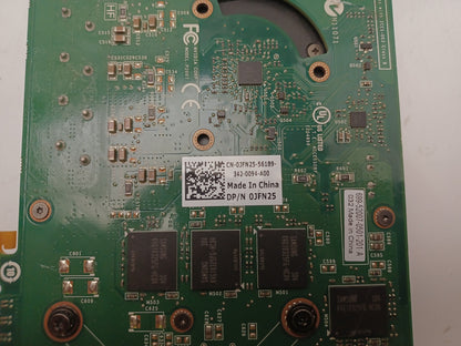 Dell Nvidia Quadro 5000 2.5 GB DDR5 PCIe Video Graphics Card 0JFN25 JFN25