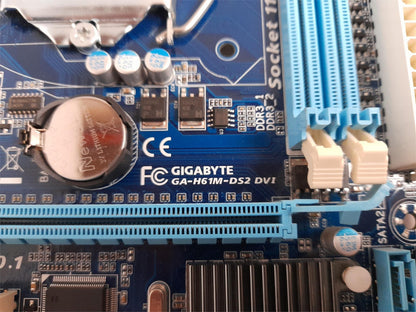 GIGABYTE GA-H61M-DS2 DVI Socket LGA1155 DDR3 Micro ATX Motherboard With I/O