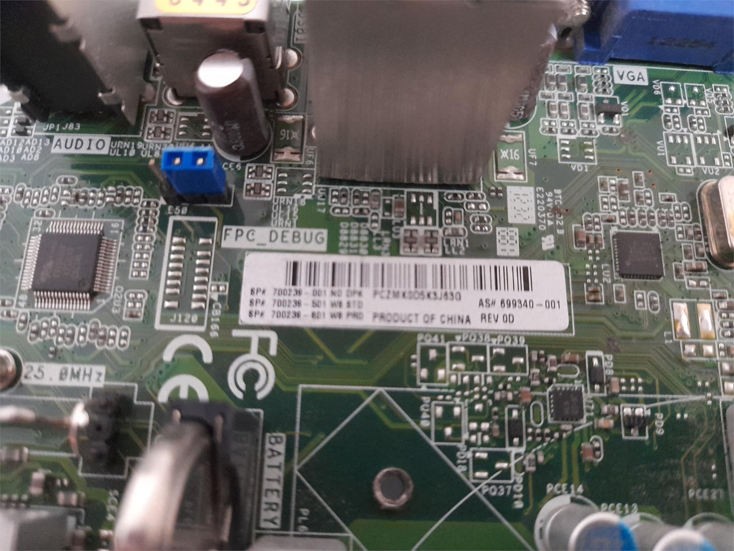 HP IPXSB-DM Socket LGA1155 Motherboard With I/O Shield 700239-001 699340-001