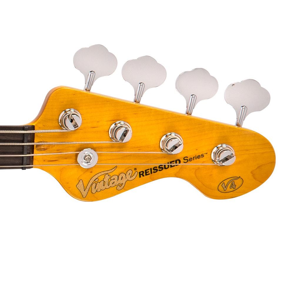 Vintage V4 Reissued Bass Guitar ~ Vintage White
