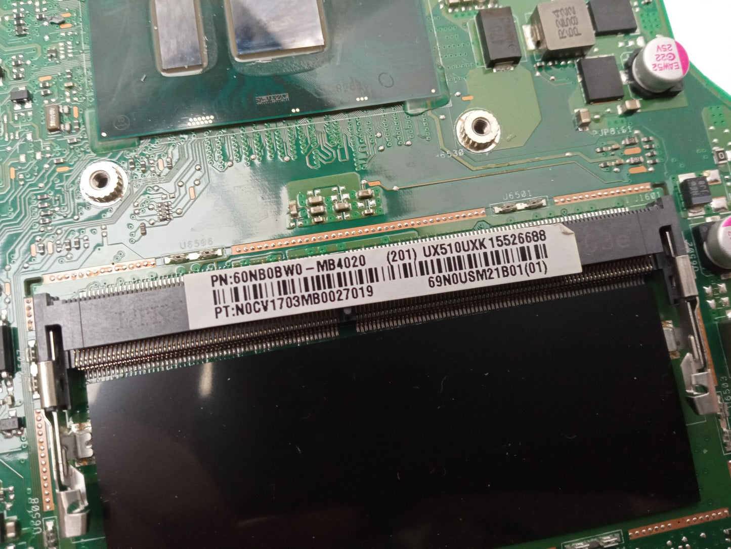 ASUS BX510U Laptop Motherboard With i5-7200U 2.50 GHz CPU DDR4 60NB0BW0-MB4020