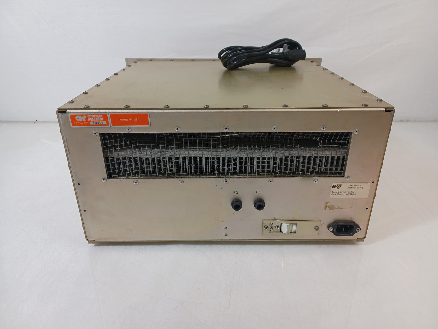AR Amplifier Research 100A100 100 Watts 10Khz-100Mhz Power Amplifier - Faulty