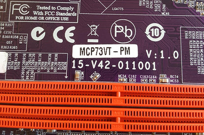 ECS MCP73VT-PM Socket LGA775 DDR2 Micro ATX Motherboard With I/O Shield