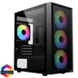 CiT Luna Airflow Micro-ATX Black PC Gaming Case Mesh Front Panel ‎CIT-LUNA-BLK
