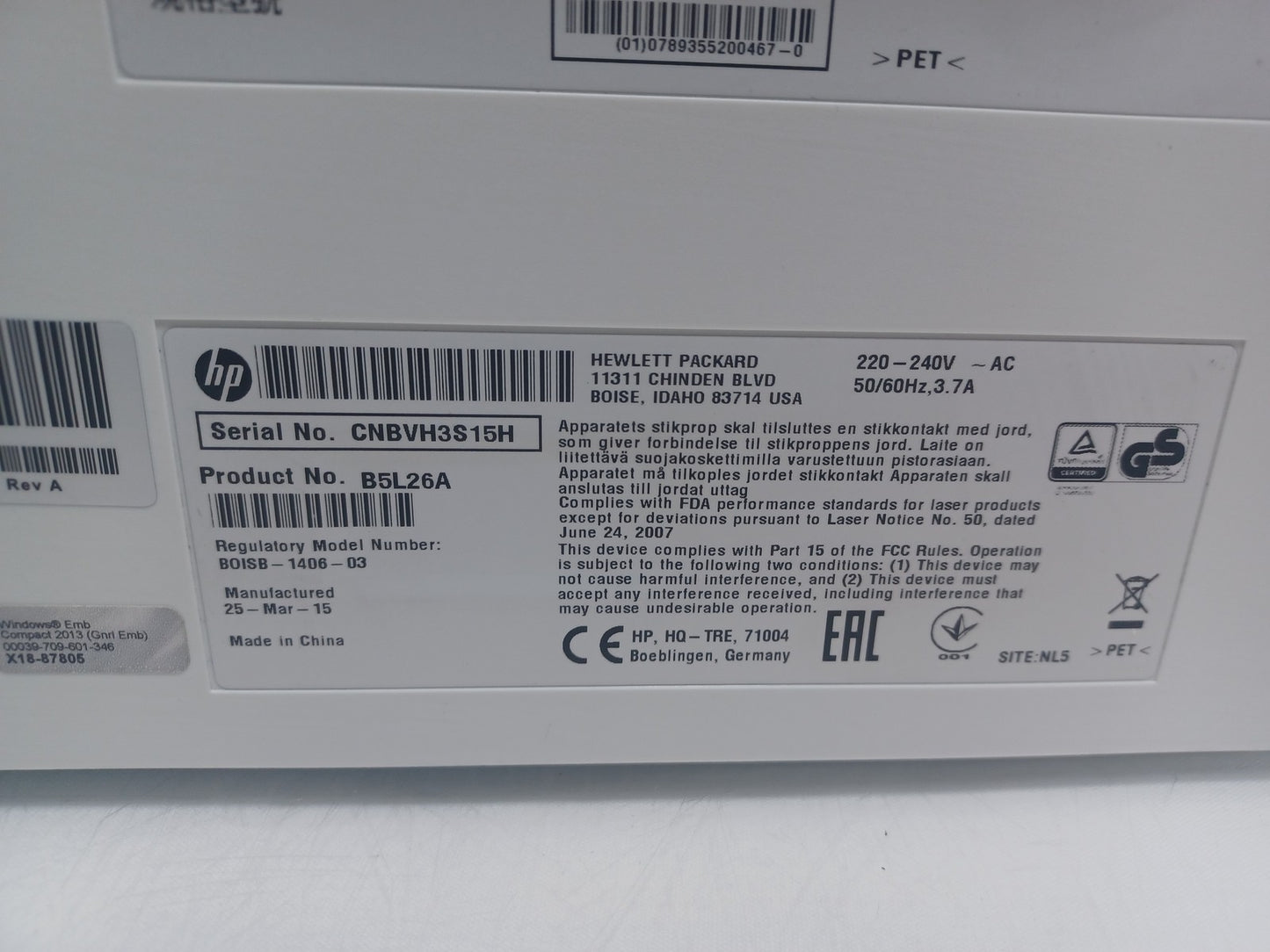 HP Colour LaserJet Enterprise M553 A4 Network Laser Printer - B5L26A