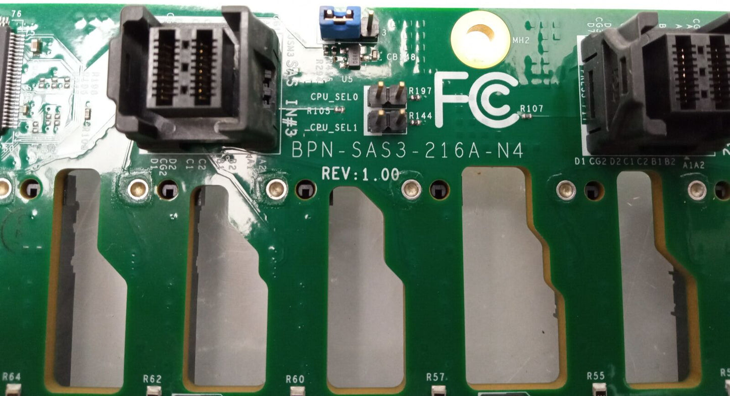 SuperMicro BPN-SAS3-216A-N4 2.5 In 24 Bay SAS NVMe Hybrid Server Backplane