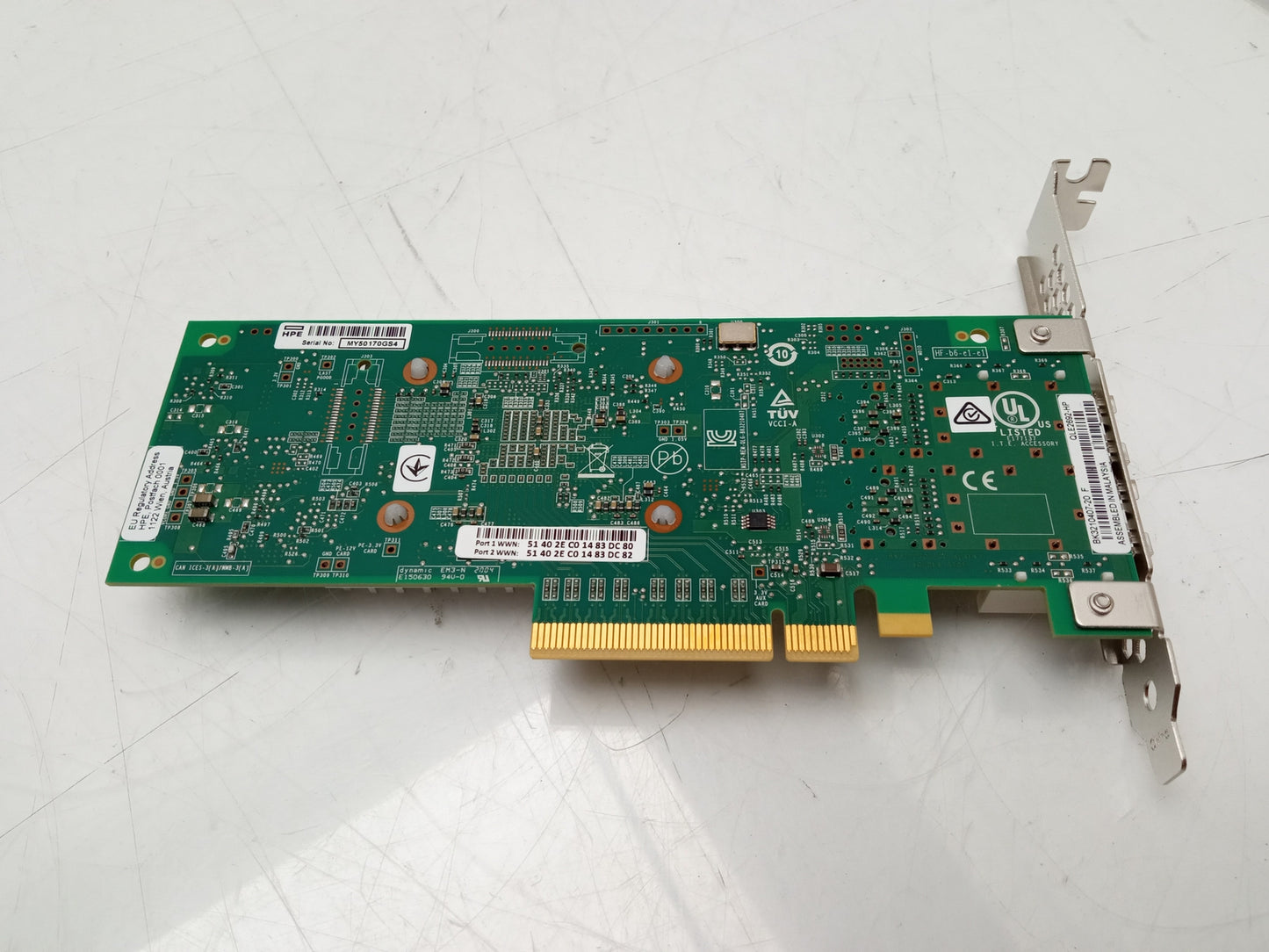 HPE P9D94A QLE2692-HP StoreFabric Dual Port 16GBFC PCIe Adapter Card 853011-001
