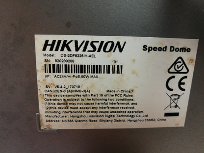 HIKVISION DS-2DF8225IH-AEL Speed Dome External IP Camera - No Brackets