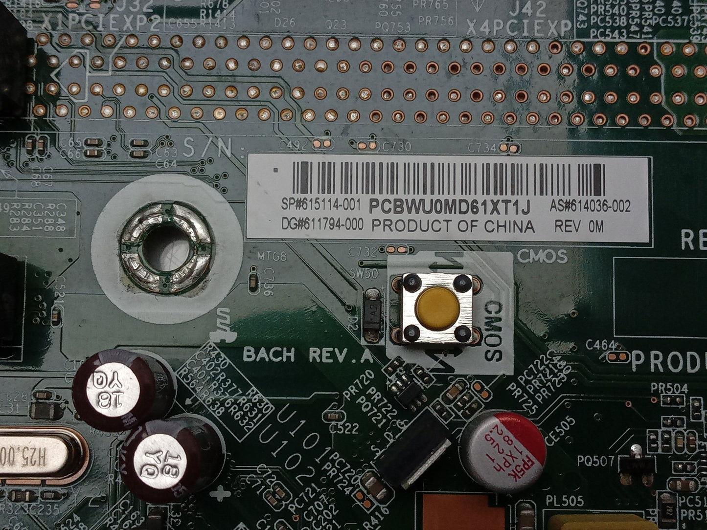 HP Compaq Elite 6200 Pro Socket LGA1155 Motherboard 614036-002 615114-001