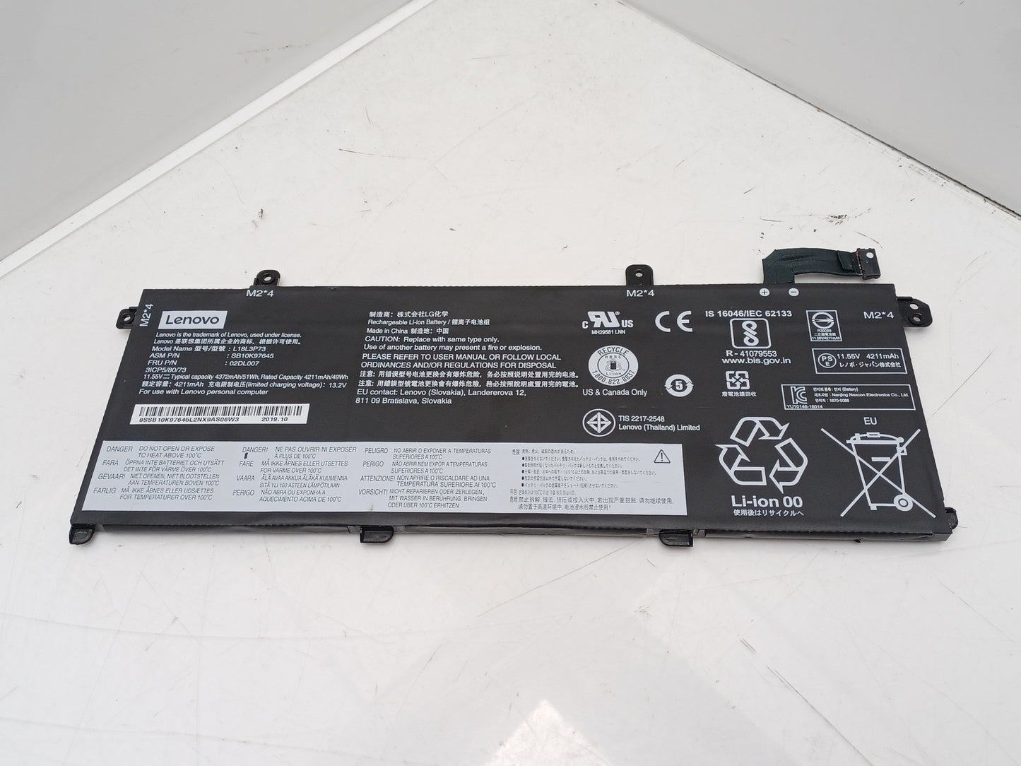 Lenovo 51Wh 11.55V 4372mAh Replacement Laptop Battery L18L3P73