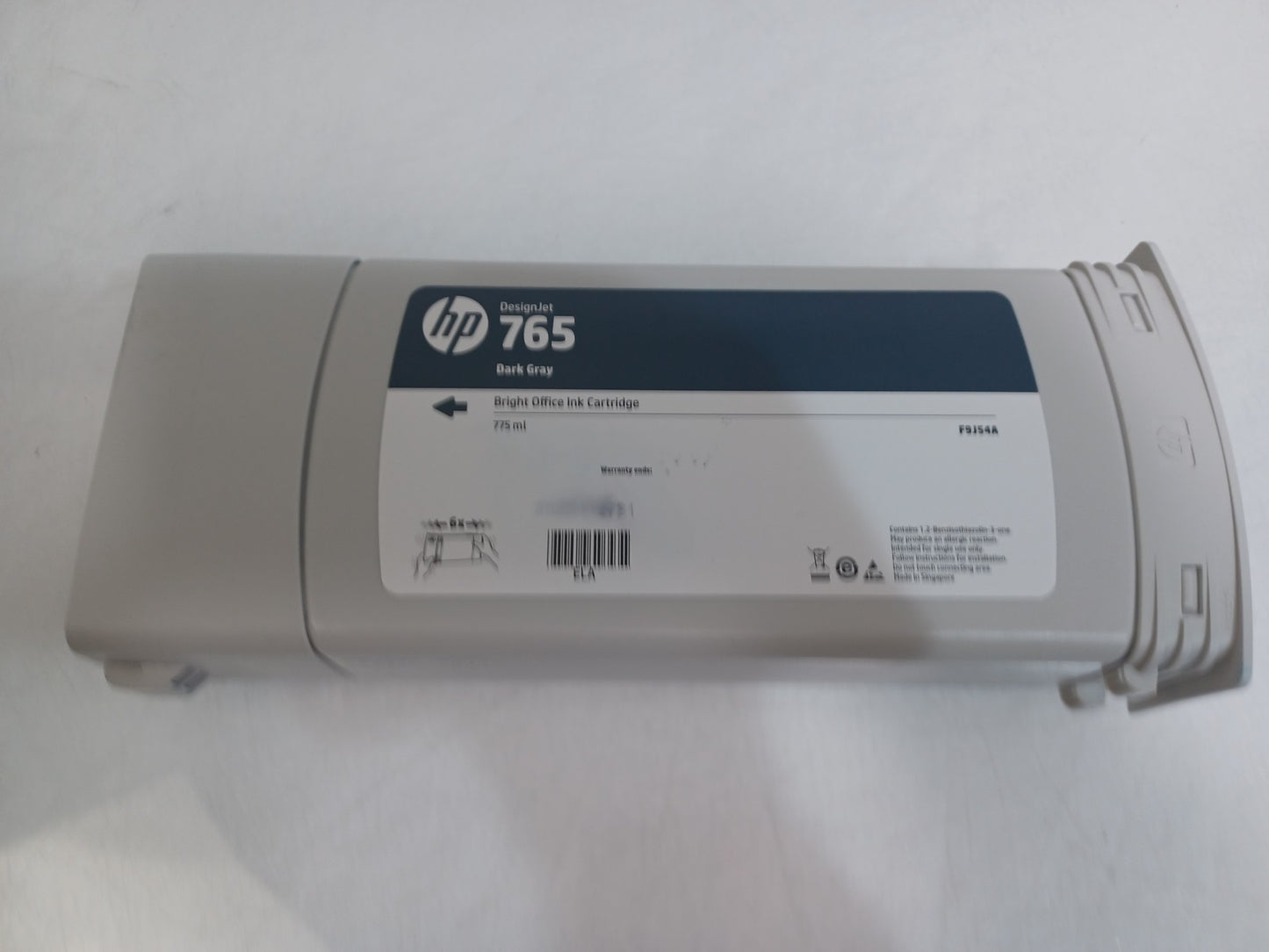 Genuine HP 765 F9J54A Bright Office Ink Cartridge Dark Grey