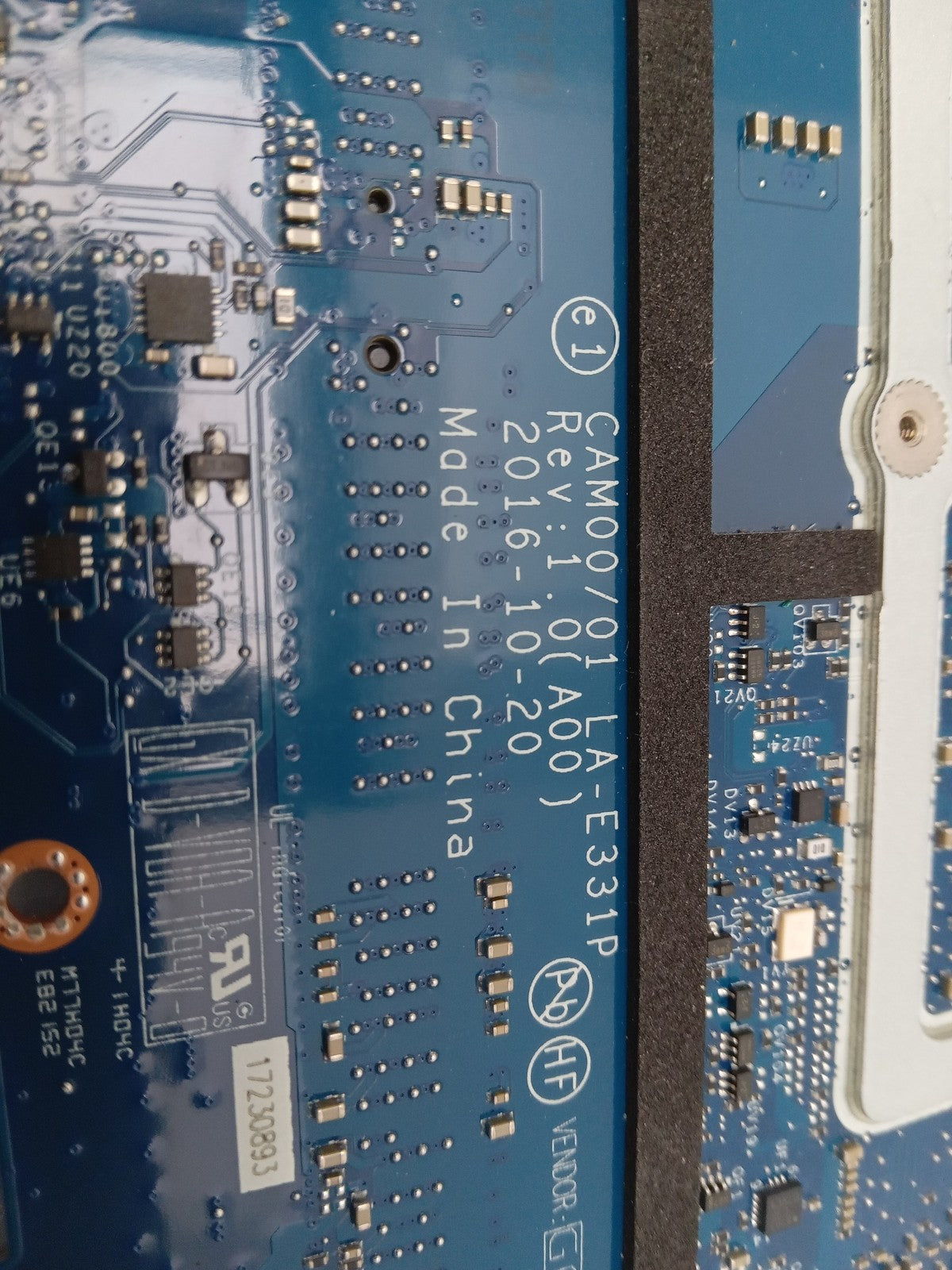 Dell Precision 5520 DDR4 Laptop Motherboard Xeon E3-1505M v6 LA-E331P 0GDXD5