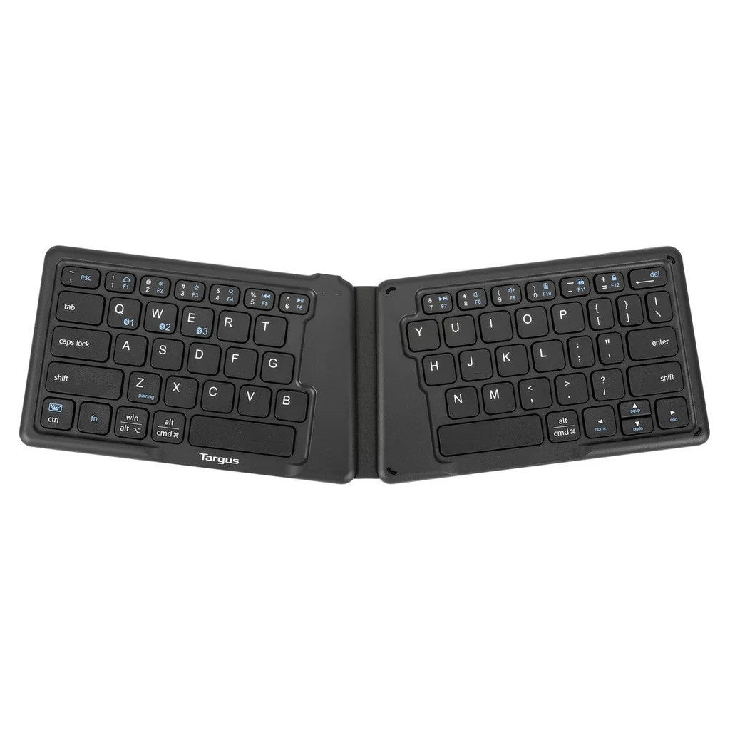Targus Ergonomic Foldable UK QWERTY Bluetooth Antimicrobial Keyboard AKF003