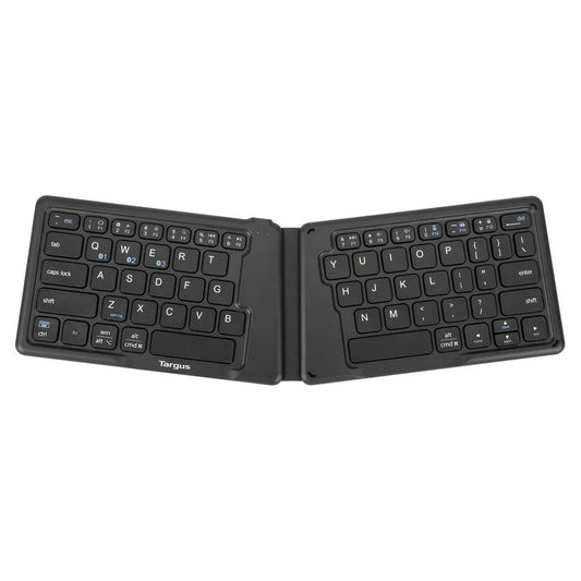 Targus Ergonomic Foldable UK QWERTY Bluetooth Antimicrobial Keyboard AKF003