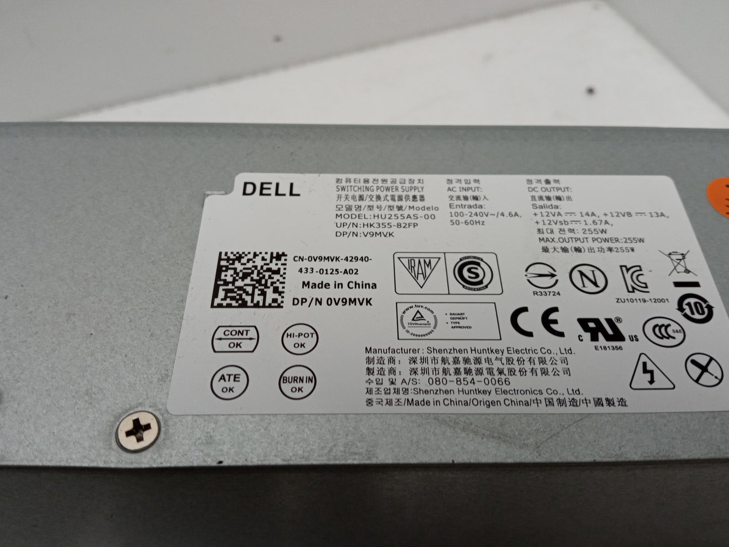 Dell OptiPlex 360 760 255W Power Supply Unit 0V9MVK V9MVK