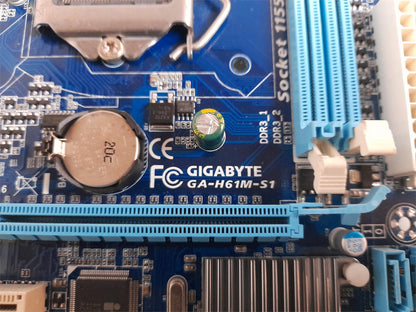 Gigabyte GA-H61M-S1 LGA 1155 Socket DDR3 Micro-ATX Motherboard With I/O Shield