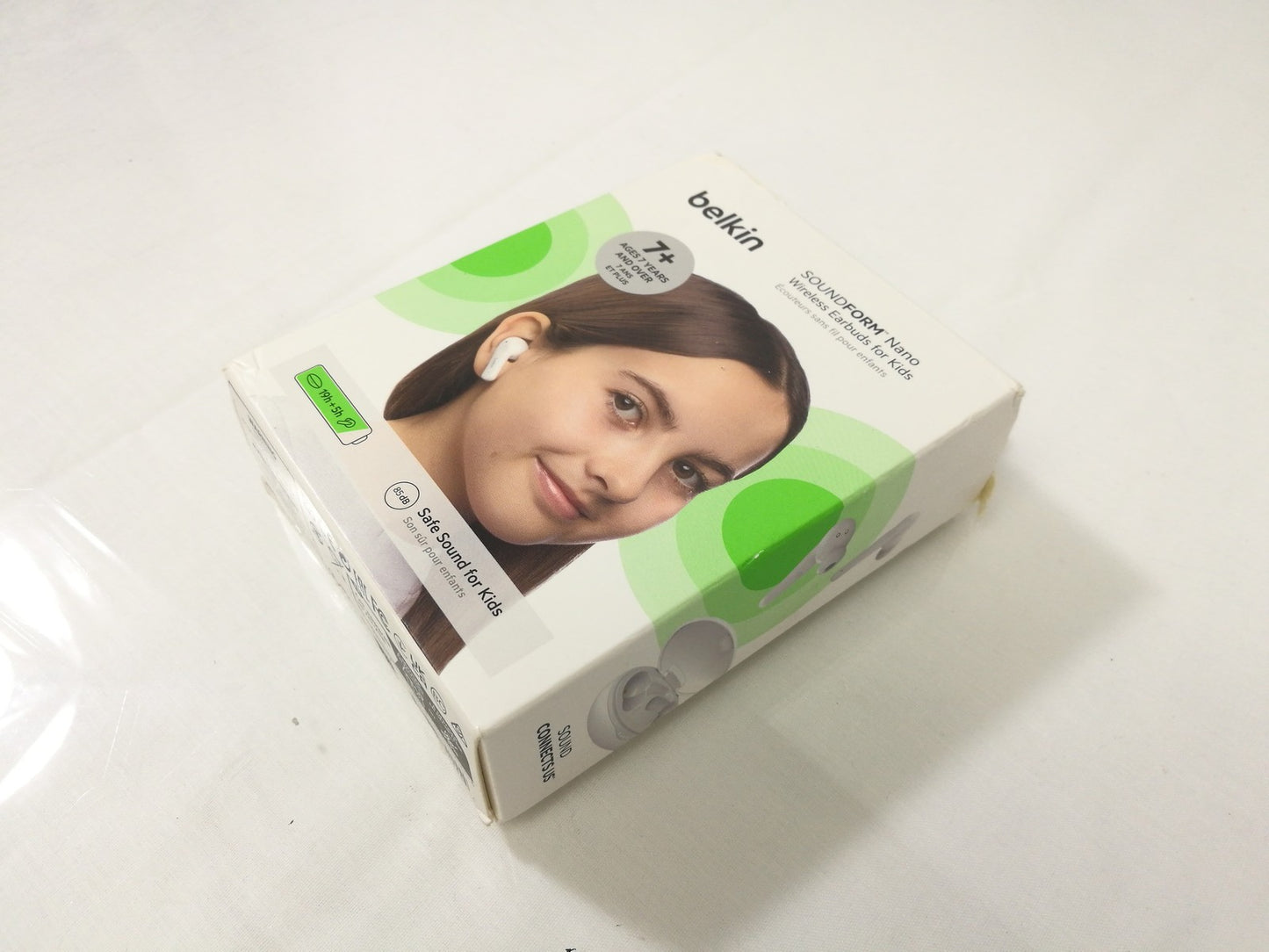 Belkin PAC003BTWH SoundForm Nano Wireless Bluetooth Kids' Earbuds - White