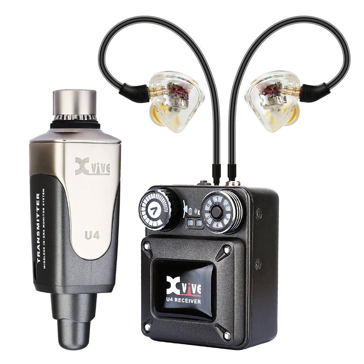 Xvive XU4T9 In-Ear Monitor Wireless System with T9 In-Ear Monitors & Travel Case