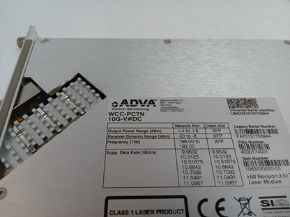 ADVA FSP3000R7 Optical Fibre Platform Module WCC-PCTN 10G-V