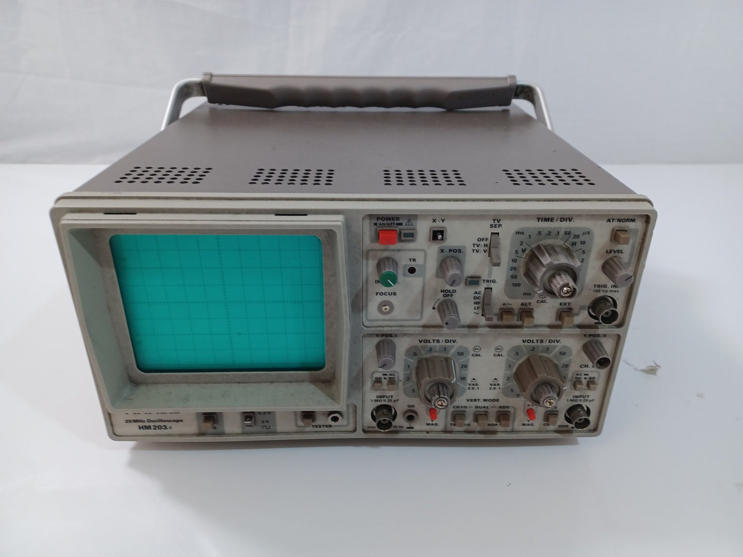 HAMEG HM203-7 20Mhz 2 Channel Analogue Oscilloscope - Spares/Repairs