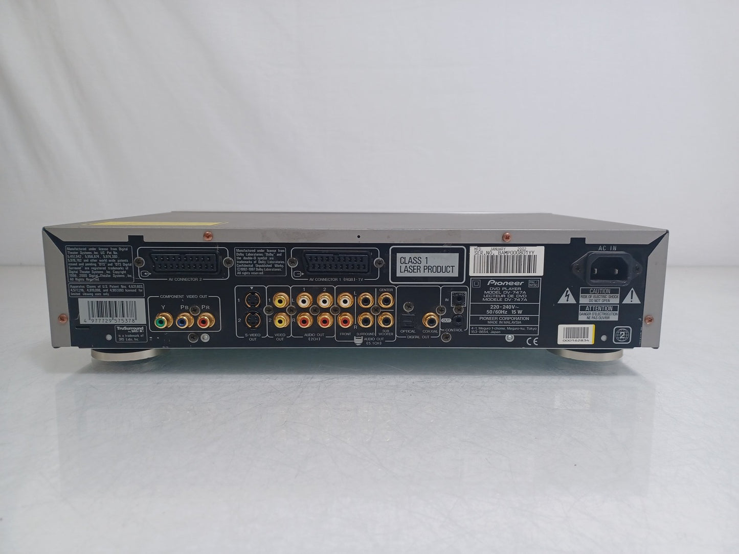 Pioneer DV-747A DVD Player WIth Remote - Optical Laser Issue Spares/Repairs