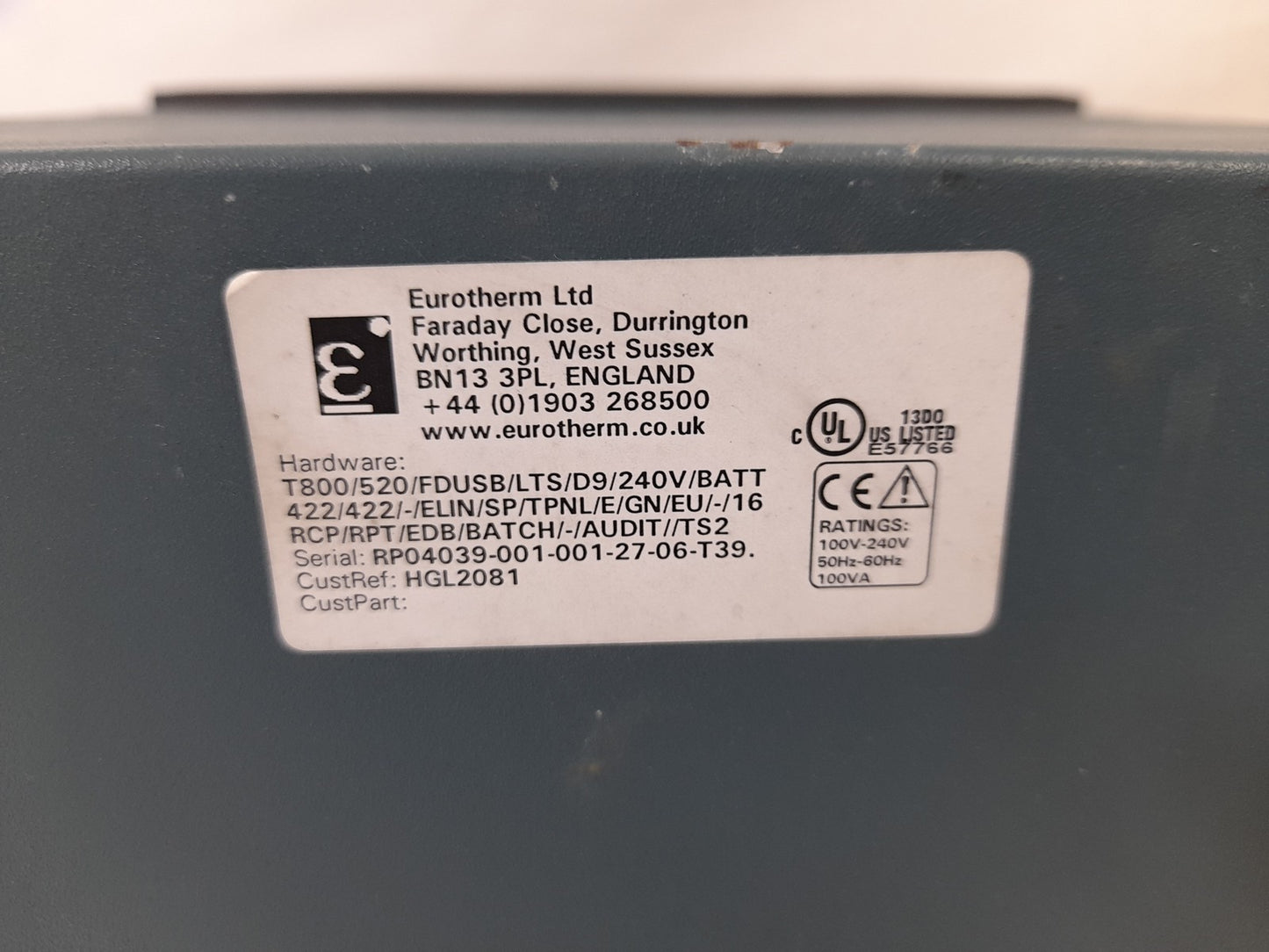 Eurotherm T800 Visual Supervisor