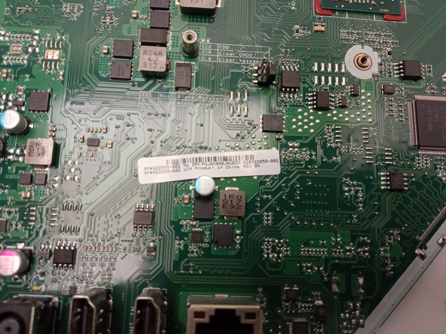 HP Pavilion 24-RXXXX AMD A9-9430 DDR4 AIO Motherboard 922850-002