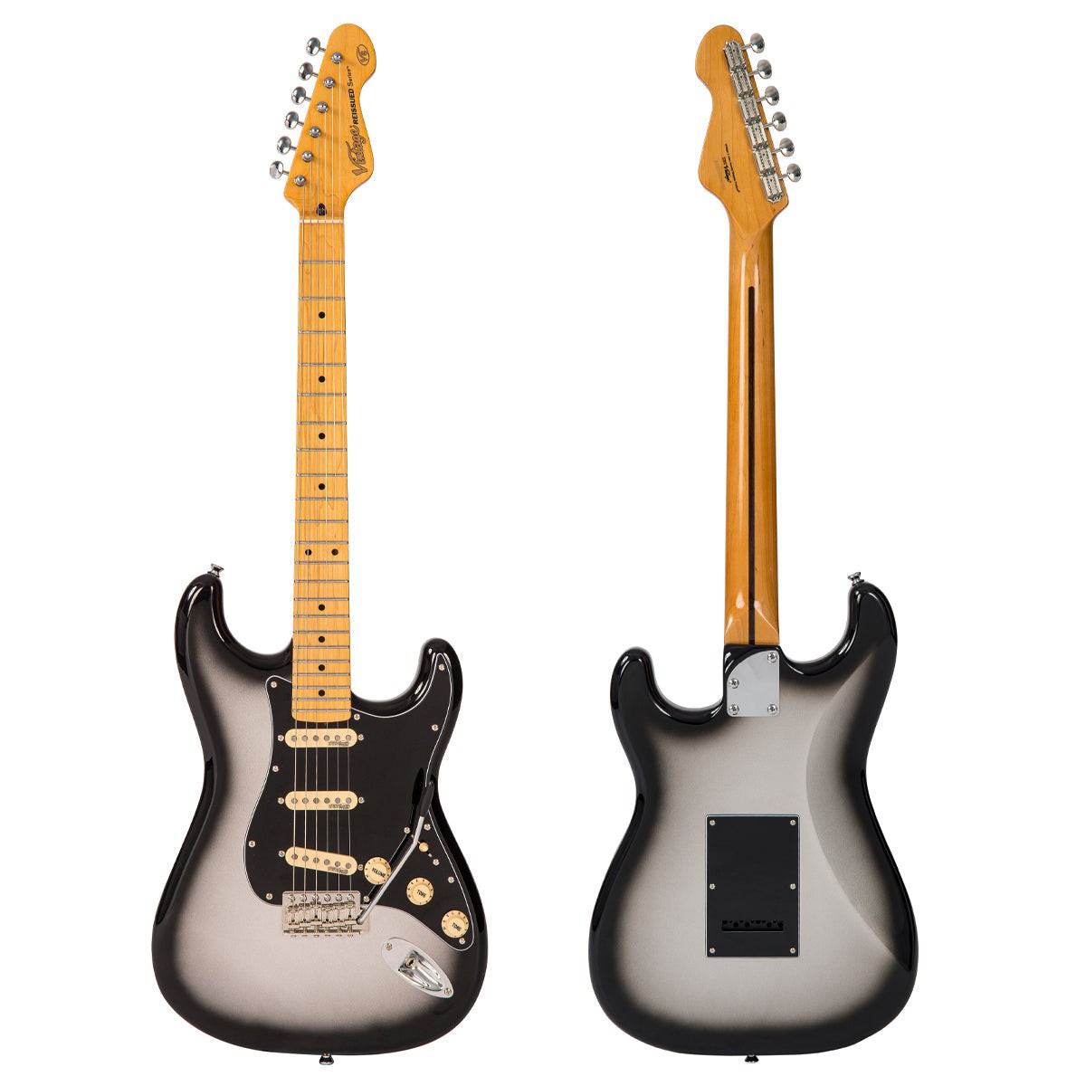 Vintage V6 V6SVR ReIssued Electric Guitar ~ Silverburst