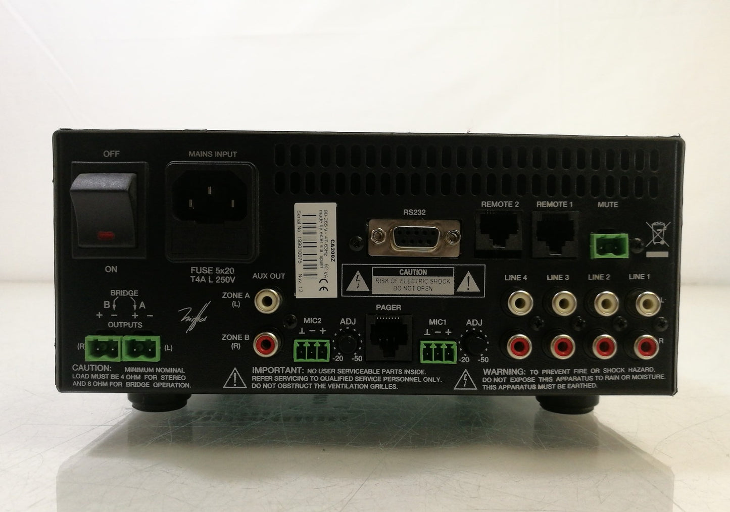 Ecler CA200Z Powered Digital Mixer Amplifier