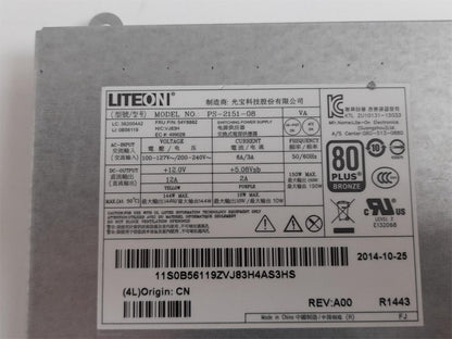 Lenovo ThinkCentre E93z AIO 150W LiteOn PSU 54Y8882 PS-2151-08