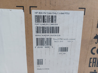 HP 40A HV Core Only Corded 4 Port PDU EO4505I