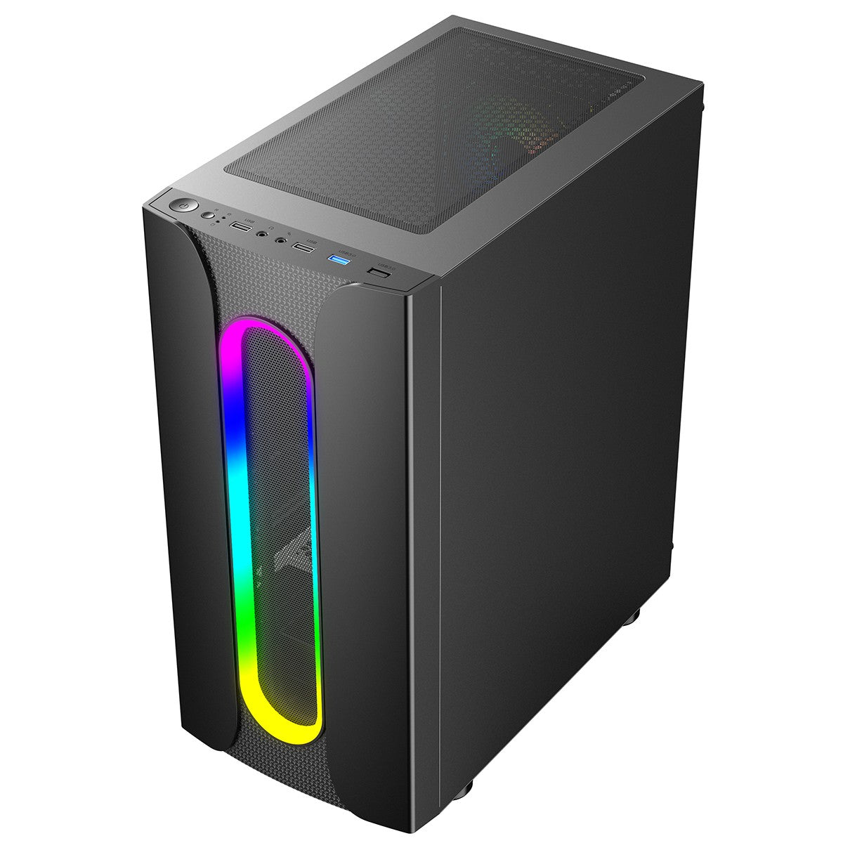 CiT Sauron Mid Tower Black ATX RGB PC Gaming Case CITSAURON