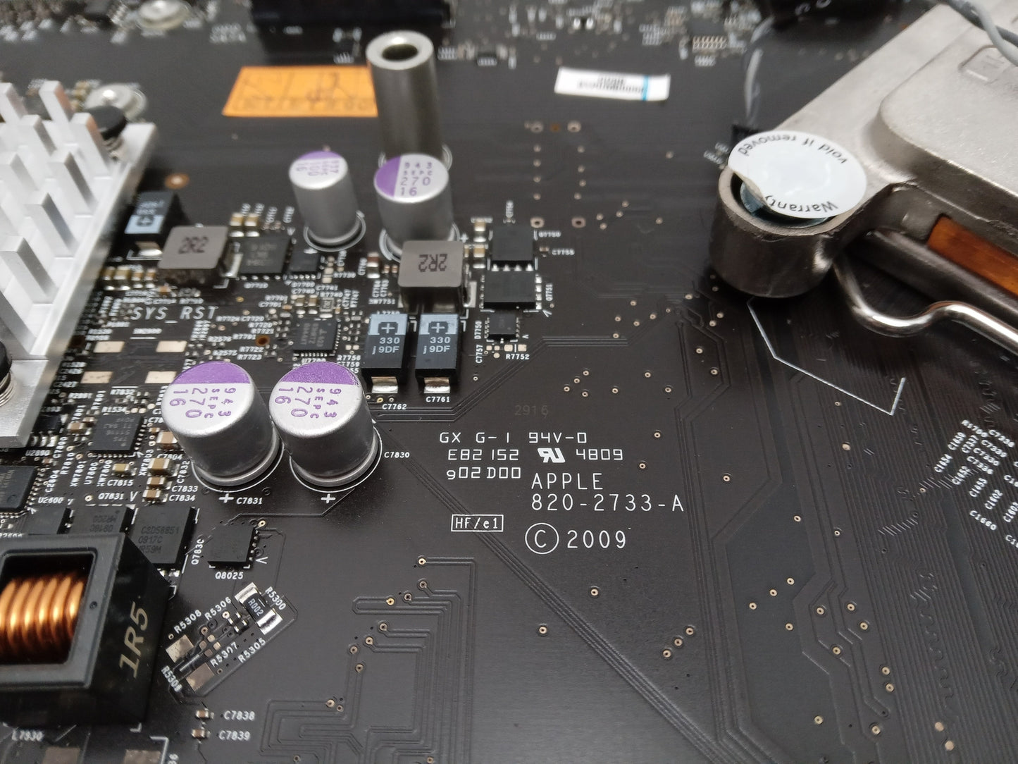 Apple iMac 27 inch A1312 Socket LGA1156 Logic Board 820-2733-A