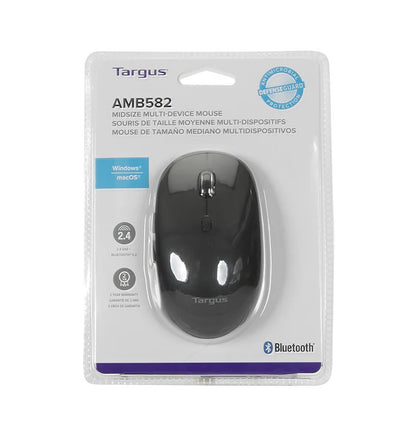Targus Midsize Comfort Multi-Device Antimicrobial Wireless Mouse AMB582GL