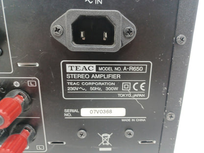 Teac A-R650 Integrated Stereo Amplifier - Missing Input Selector Knob