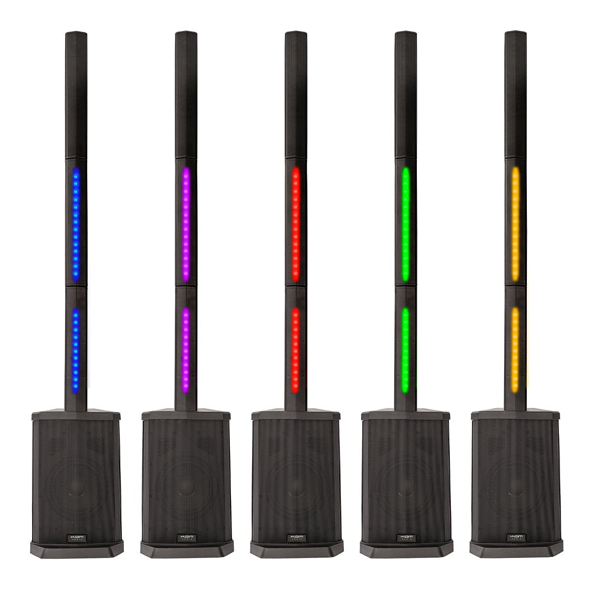 KAM KMPA600 240W Compact Tower PA System - With Lighting And Carry Bag