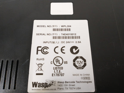 WASP WPL304 Thermal Transfer Barcode Label Printer - No Power Supply