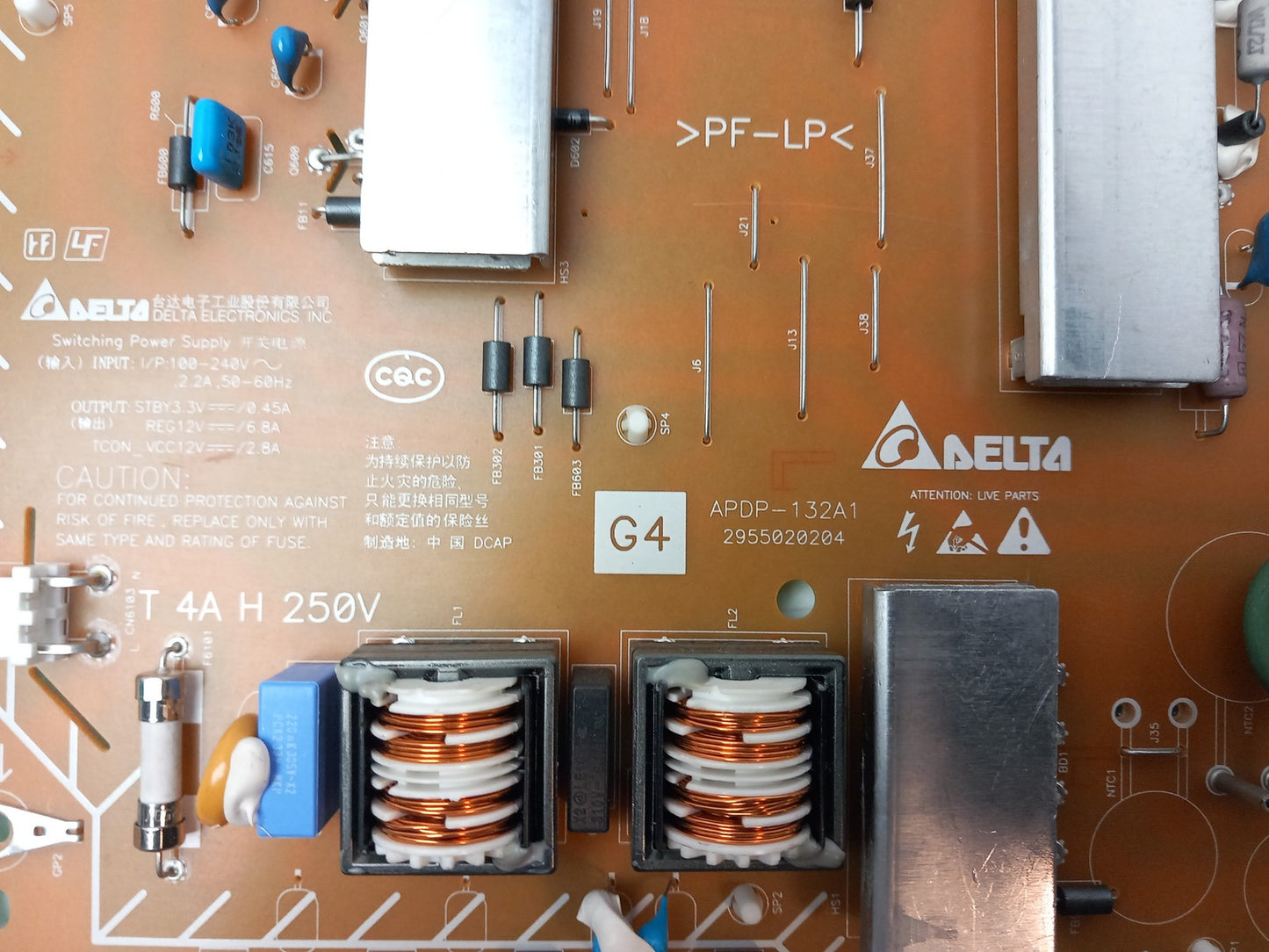 Sony Bravia XBR-75X850C G4 Power Supply Board APDP-132A1