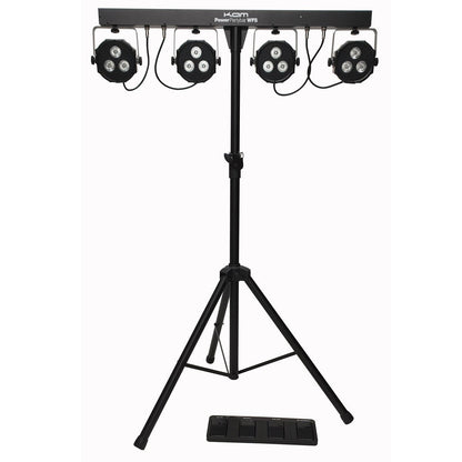 KAM Power Party Bar WFS Lights - With Lights / Stand / Footswitch & Bag