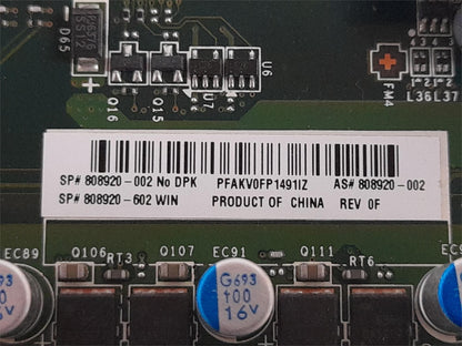 HP Envy 750-116 Socket FM2 DDR3 Motherboard With I/O Shield 808920-002